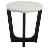  Steve Silver Furniture Chrissy CH200WRE White Marble Top End Table IMAGE 1