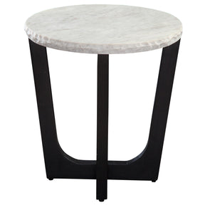  Steve Silver Furniture Chrissy CH200WRE White Marble Top End Table IMAGE 1