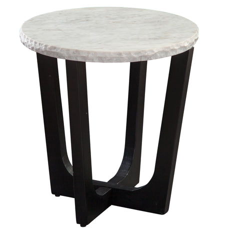  Steve Silver Furniture Chrissy CH200WRE White Marble Top End Table IMAGE 3