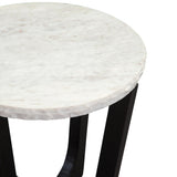  Steve Silver Furniture Chrissy CH200WRE White Marble Top End Table IMAGE 4