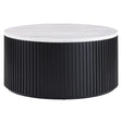  Steve Silver Furniture Colvin COL100KWMC Black Marble Cocktail Table IMAGE 1