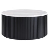  Steve Silver Furniture Colvin COL100KWMC Black Marble Cocktail Table IMAGE 1