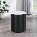 Steve Silver Furniture Colvin COL100KWME Black Marble End Table IMAGE 4