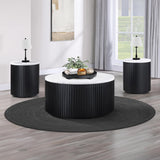  Steve Silver Furniture Colvin COL100KWME Black Marble End Table IMAGE 5