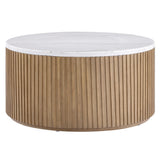  Steve Silver Furniture Colvin COL100NWMC Brown Marble Cocktail Table IMAGE 1