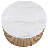  Steve Silver Furniture Colvin COL100NWMC Brown Marble Cocktail Table IMAGE 2