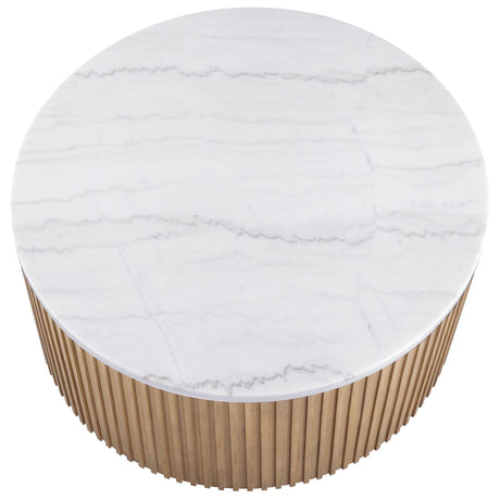  Steve Silver Furniture Colvin COL100NWMC Brown Marble Cocktail Table IMAGE 2
