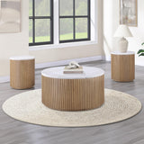  Steve Silver Furniture Colvin COL100NWMC Brown Marble Cocktail Table IMAGE 5