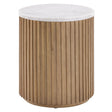  Steve Silver Furniture Colvin COL100NWME Brown Marble End Table IMAGE 1