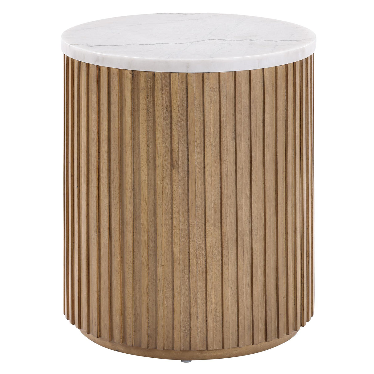  Steve Silver Furniture Colvin COL100NWME Brown Marble End Table IMAGE 1