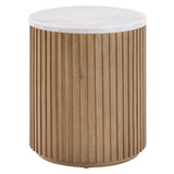  Steve Silver Furniture Colvin COL100NWME Brown Marble End Table IMAGE 1