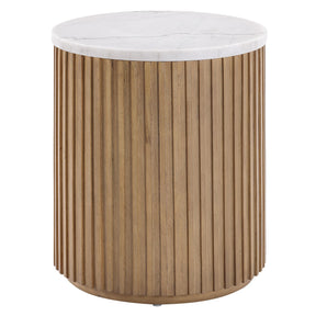  Steve Silver Furniture Colvin COL100NWME Brown Marble End Table IMAGE 1