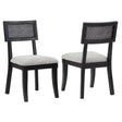  Steve Silver Furniture Colvin COL500KS Black Cane Side Chair IMAGE 1
