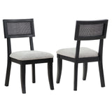  Steve Silver Furniture Colvin COL500KS Black Cane Side Chair IMAGE 1