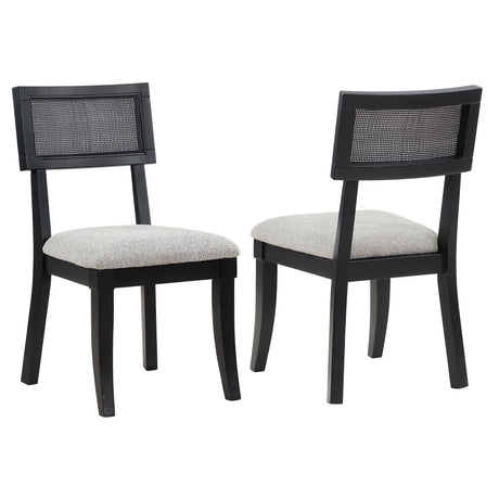  Steve Silver Furniture Colvin COL500KS Black Cane Side Chair IMAGE 1