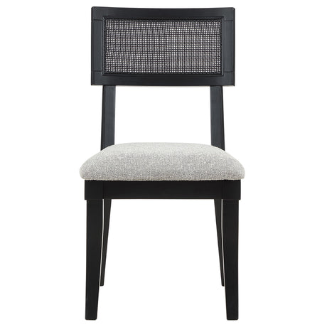  Steve Silver Furniture Colvin COL500KS Black Cane Side Chair IMAGE 2