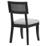  Steve Silver Furniture Colvin COL500KS Black Cane Side Chair IMAGE 5