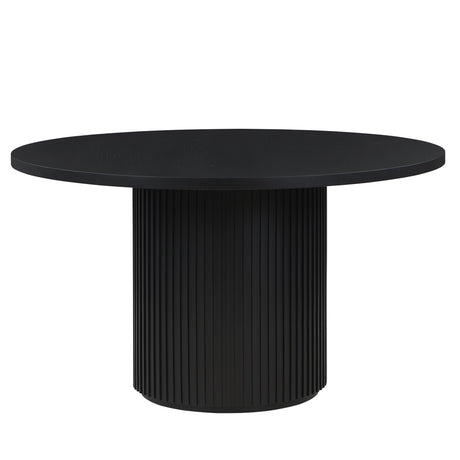  Steve Silver Furniture Colvin COL500K-TTTB 52" Round Dining Table, Black IMAGE 1