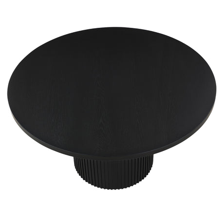  Steve Silver Furniture Colvin COL500K-TTTB 52" Round Dining Table, Black IMAGE 2