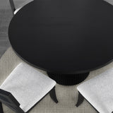  Steve Silver Furniture Colvin COL500K-TTTB 52" Round Dining Table, Black IMAGE 4