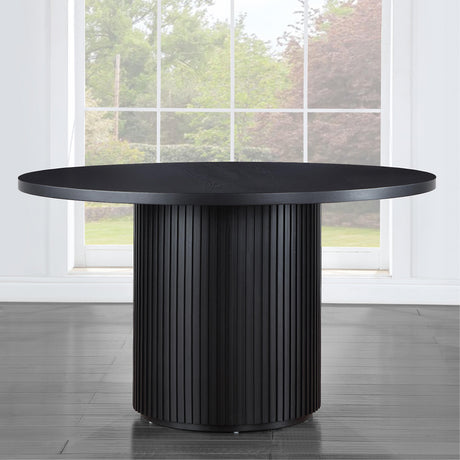  Steve Silver Furniture Colvin COL500K-TTTB 52" Round Dining Table, Black IMAGE 5