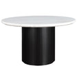  Steve Silver Furniture Colvin COL500KW-MTTB 52" Rnd White Marble Dining Table IMAGE 1