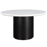  Steve Silver Furniture Colvin COL500KW-MTTB 52" Rnd White Marble Dining Table IMAGE 1