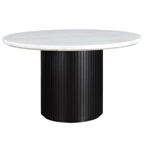  Steve Silver Furniture Colvin COL500KW-MTTB 52" Rnd White Marble Dining Table IMAGE 1