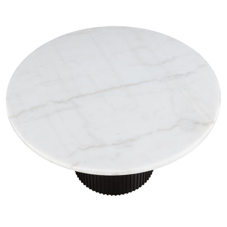  Steve Silver Furniture Colvin COL500KW-MTTB 52" Rnd White Marble Dining Table IMAGE 2