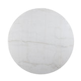  Steve Silver Furniture Colvin COL500KW-MTTB 52" Rnd White Marble Dining Table IMAGE 3