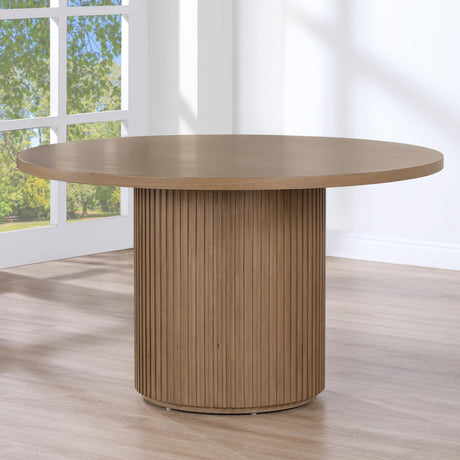  Steve Silver Furniture Colvin COL500N-TTTB 52" Round Dining Table, Brown IMAGE 5