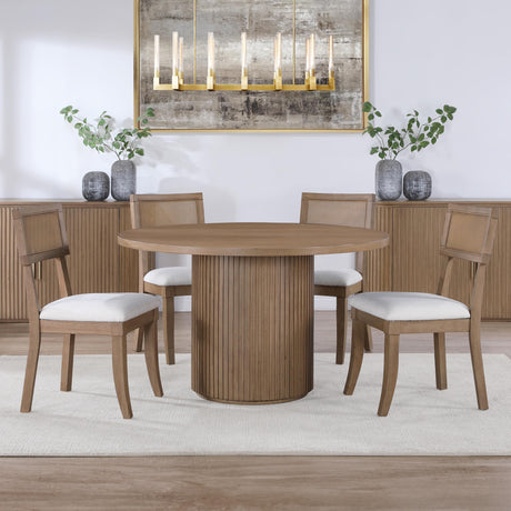  Steve Silver Furniture Colvin COL500N-TTTB 52" Round Dining Table, Brown IMAGE 6