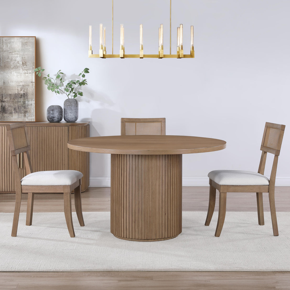  Steve Silver Furniture Colvin COL500N-TTTB 52" Round Dining Table, Brown IMAGE 7