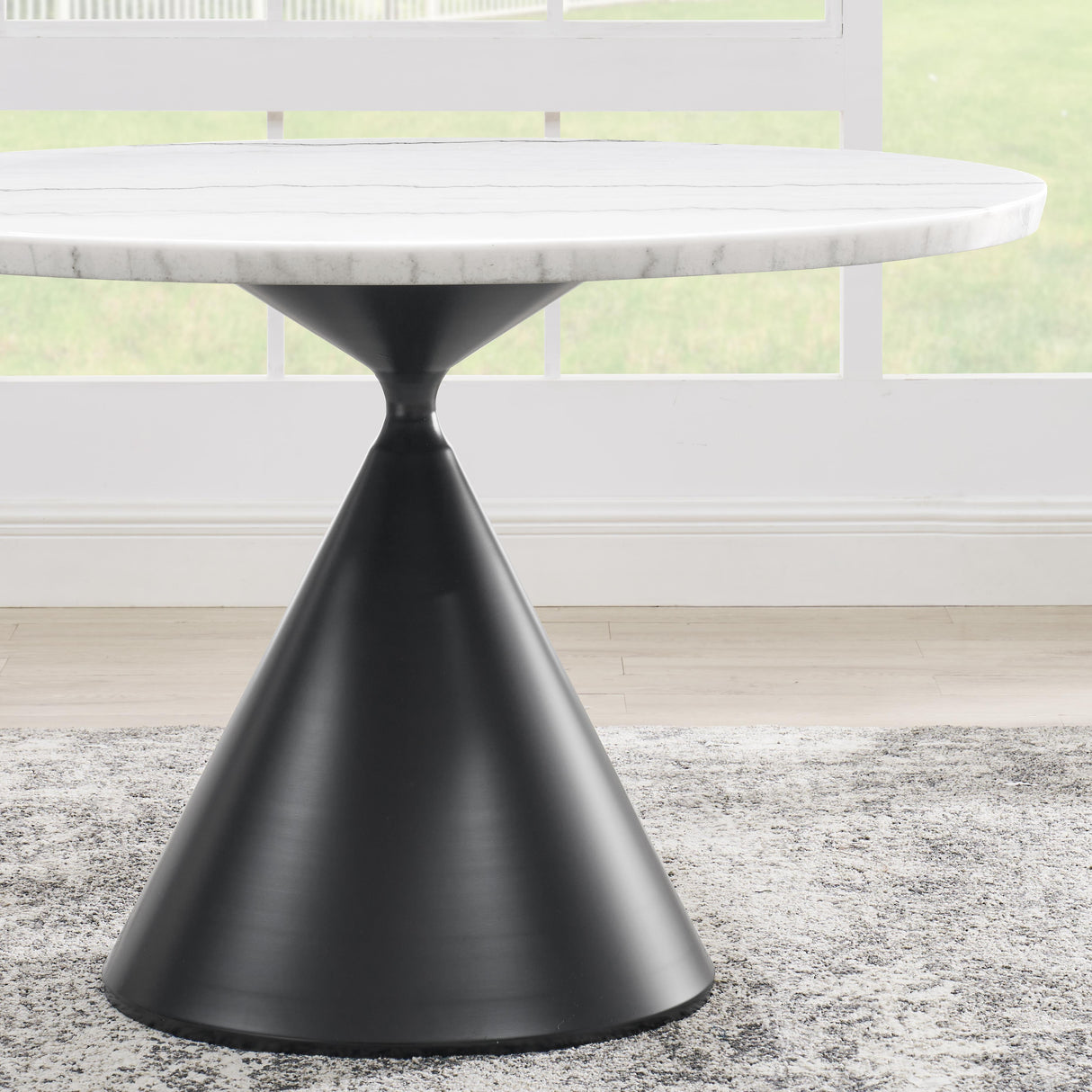  Steve Silver Furniture Conrad CD480-DTB-WBK Black Base Dining Table IMAGE 5