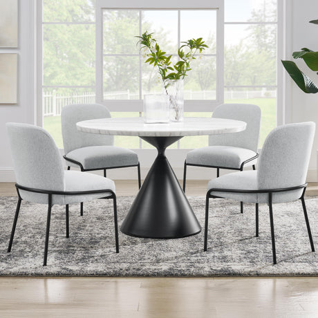  Steve Silver Furniture Conrad CD480-DTB-WBK Black Base Dining Table IMAGE 6