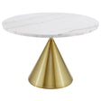  Steve Silver Furniture Conrad CD480-DTB-WGD Gold Base Dining Table IMAGE 1