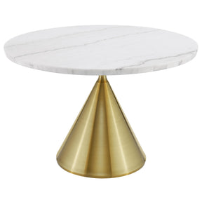  Steve Silver Furniture Conrad CD480-DTB-WGD Gold Base Dining Table IMAGE 1
