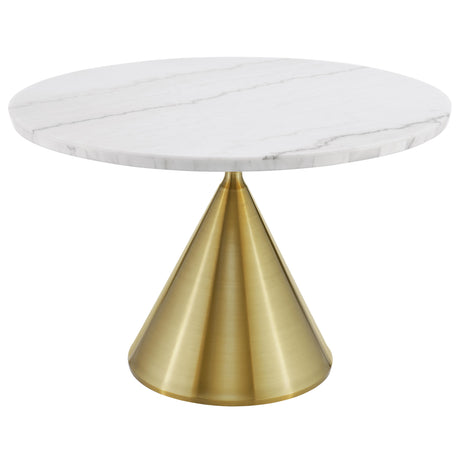  Steve Silver Furniture Conrad CD480-DTB-WGD Gold Base Dining Table IMAGE 1