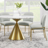  Steve Silver Furniture Conrad CD480-DTB-WGD Gold Base Dining Table IMAGE 7