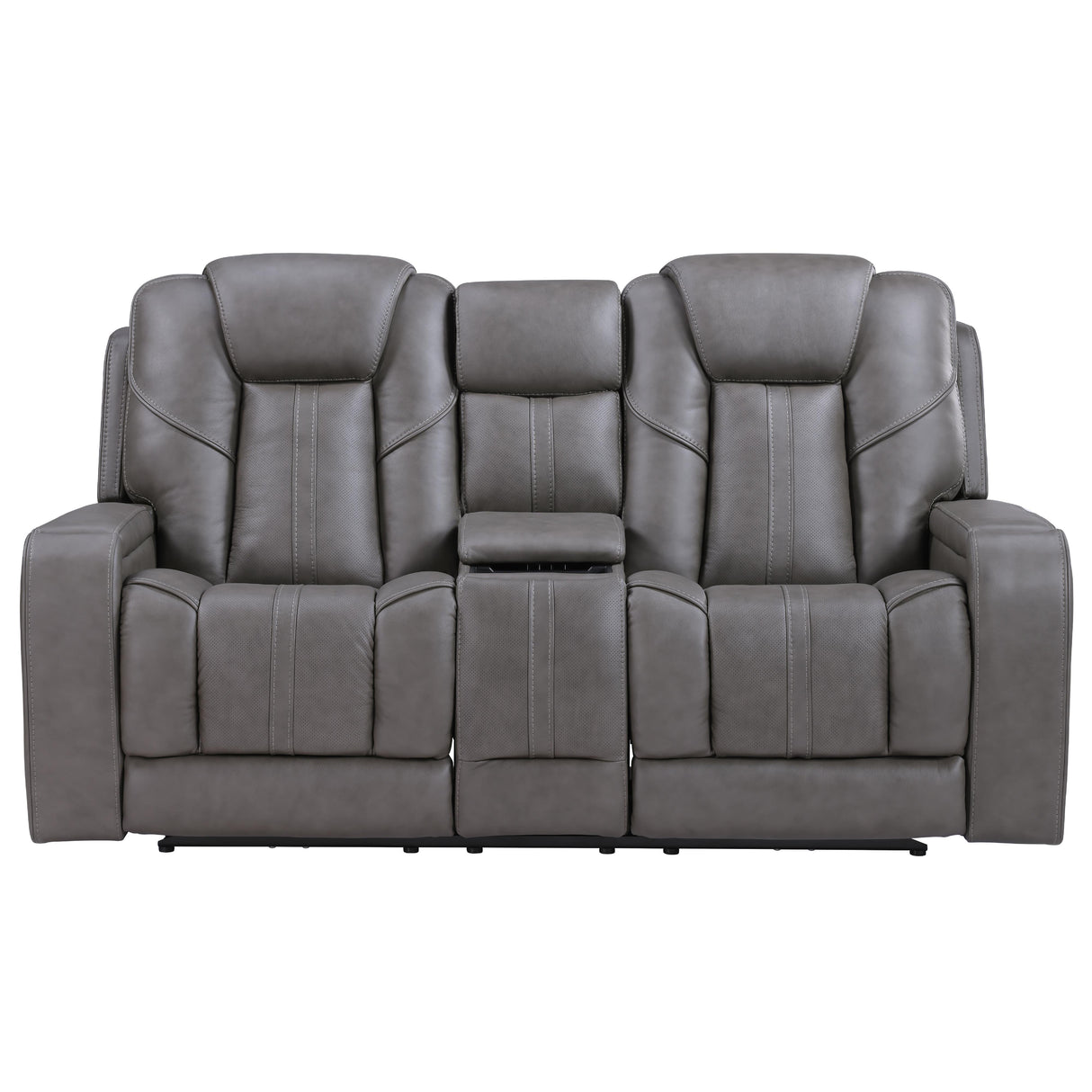  Steve Silver Furniture Daniel DAE800L Triple Pwr Leather Theater Love IMAGE 1
