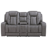  Steve Silver Furniture Daniel DAE800L Triple Pwr Leather Theater Love IMAGE 1