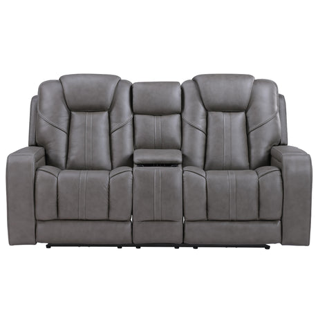  Steve Silver Furniture Daniel DAE800L Triple Pwr Leather Theater Love IMAGE 1