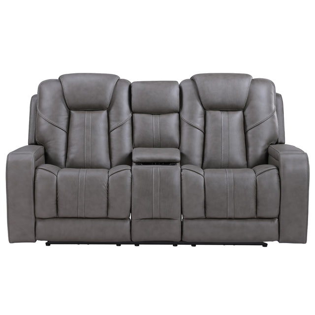  Steve Silver Furniture Daniel DAE800L Triple Pwr Leather Theater Love IMAGE 1