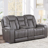  Steve Silver Furniture Daniel DAE800L Triple Pwr Leather Theater Love IMAGE 11