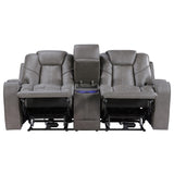  Steve Silver Furniture Daniel DAE800L Triple Pwr Leather Theater Love IMAGE 2