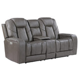  Steve Silver Furniture Daniel DAE800L Triple Pwr Leather Theater Love IMAGE 3