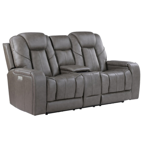  Steve Silver Furniture Daniel DAE800L Triple Pwr Leather Theater Love IMAGE 3