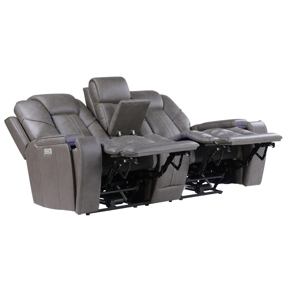  Steve Silver Furniture Daniel DAE800L Triple Pwr Leather Theater Love IMAGE 4