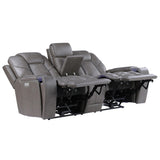  Steve Silver Furniture Daniel DAE800L Triple Pwr Leather Theater Love IMAGE 4