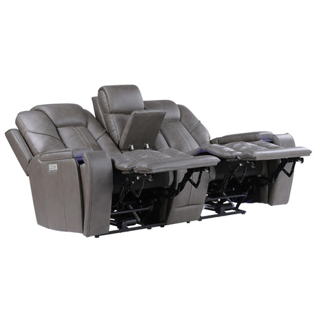  Steve Silver Furniture Daniel DAE800L Triple Pwr Leather Theater Love IMAGE 4